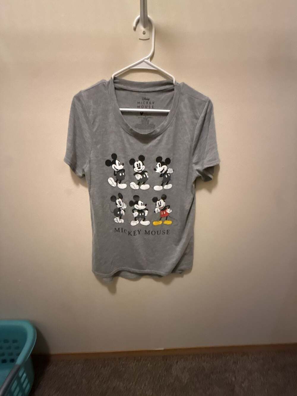 Disney Mickey Mouse Heather Grey Multi-Graphic Short Sleeve T-Shirt